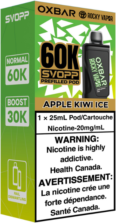 rocky vapor oxbar svopp 60k pod pack apple kiwi ice rocky vapor oxbar svopp 60k pod pack apple kiwi ice