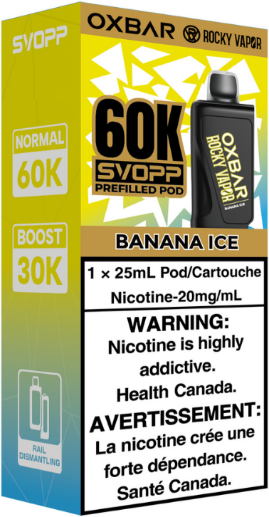 rocky vapor oxbar svopp 60k pod pack banana ice rocky vapor oxbar svopp 60k pod pack banana ice