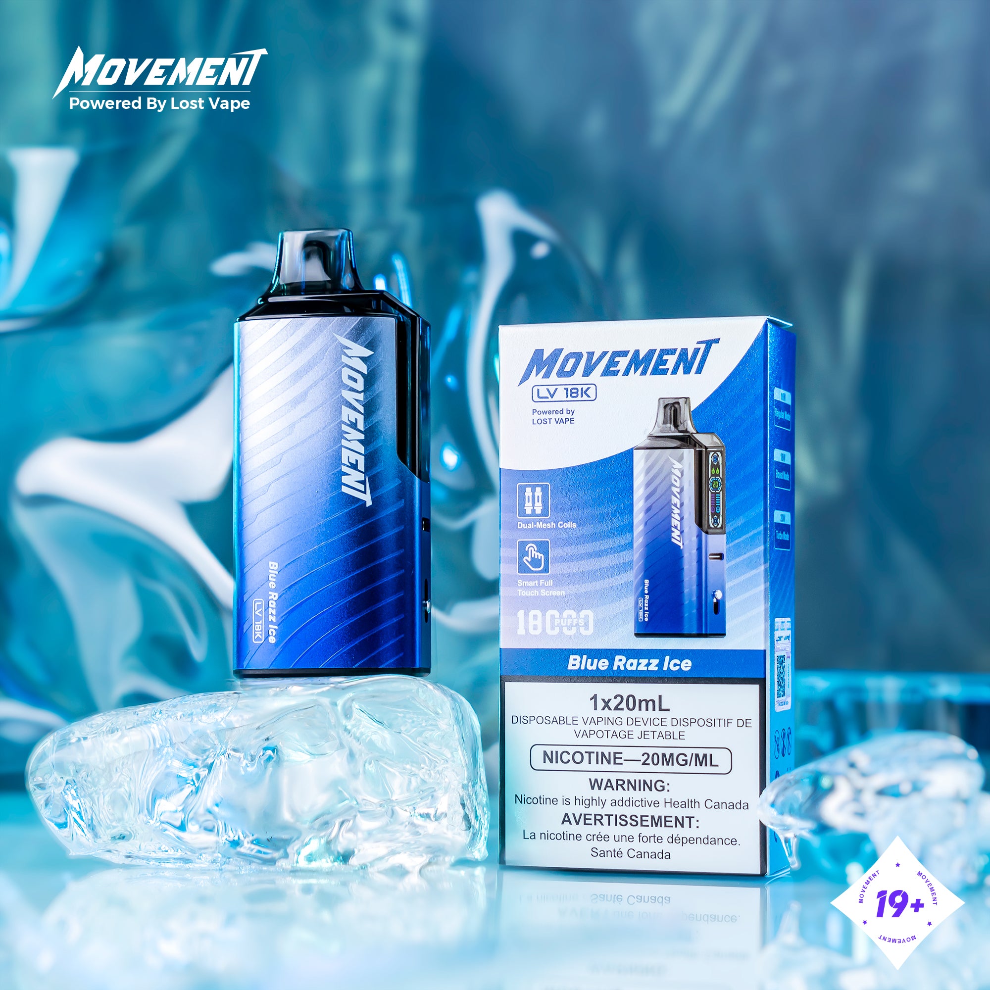lost vape movement lv 18k disposable vape blue razz ice lost vape movement lv 18k disposable vape blue razz ice