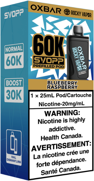 rocky vapor oxbar svopp 60k pod pack blueberry raspberry rocky vapor oxbar svopp 60k pod pack blueberry raspberry