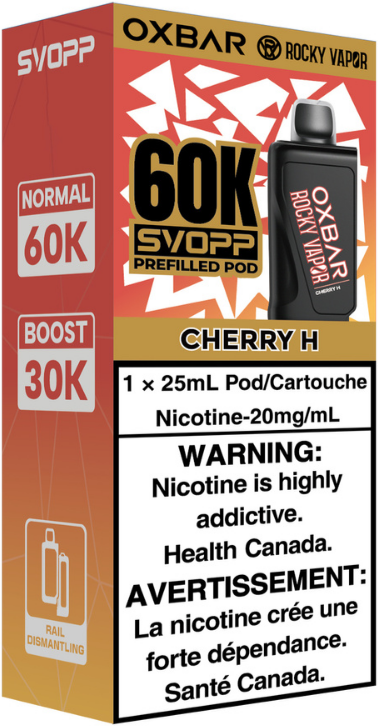 rocky vapor oxbar svopp 60k pod pack cherry h rocky vapor oxbar svopp 60k pod pack cherry h