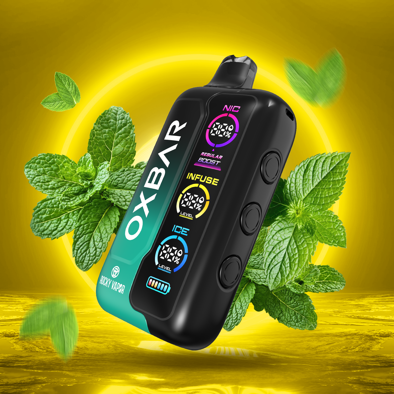 rocky vapor oxbar tri fusion disposable vape double mint rocky vapor oxbar tri fusion disposable vape double mint