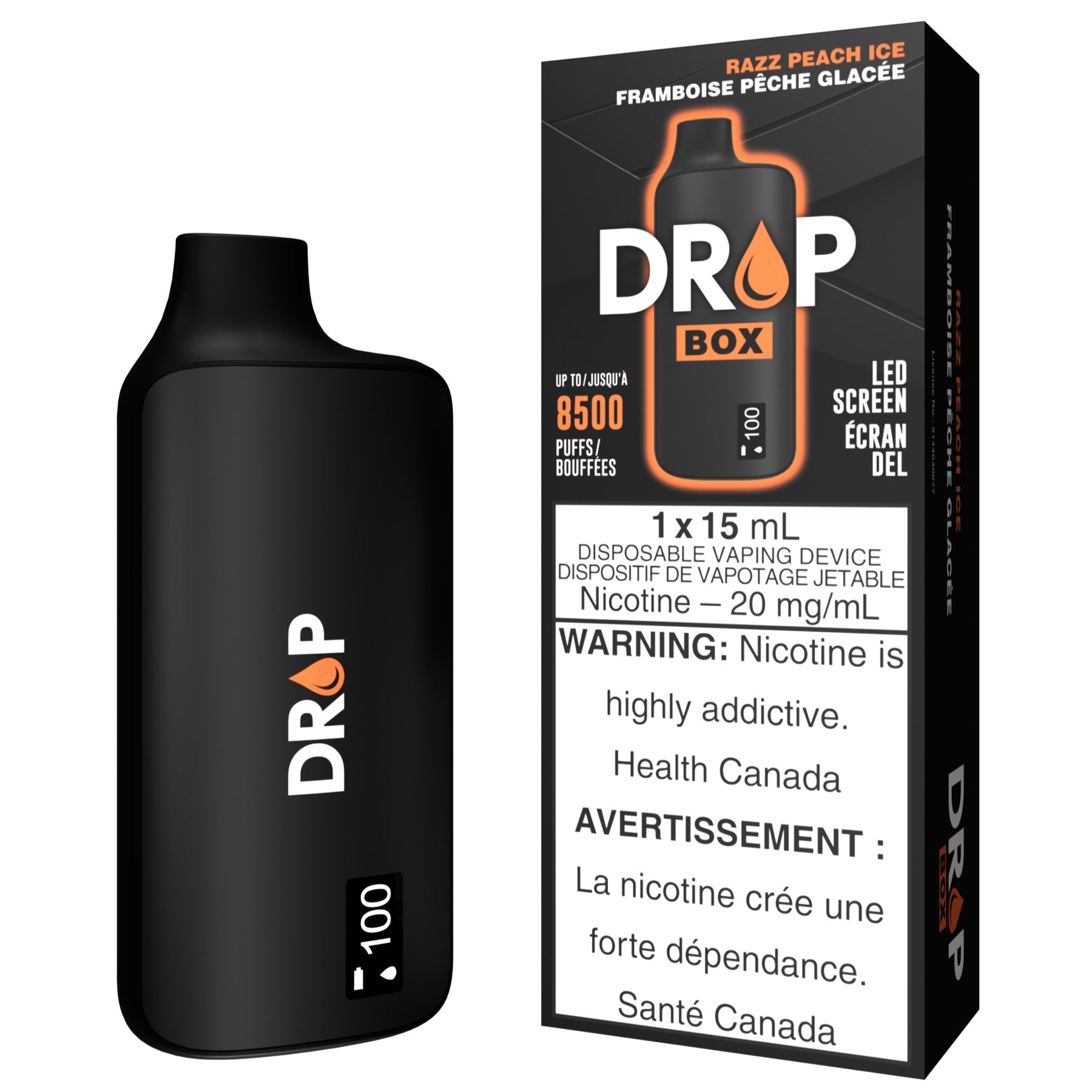 drop box disposable razz peach ice drop box disposable razz peach ice