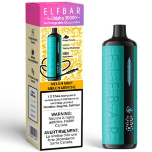 elf bar e shisha 30000 disposable vape melon mint