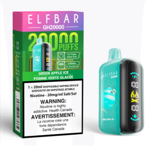 elf bar gh20000 disposable vape green apple ice
