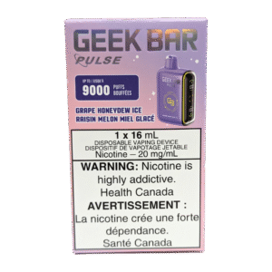 geek bar pulse 9000 disposable vape grape honeydew ice