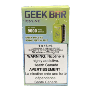 geek bar pulse 9000 disposable vape green apple ice