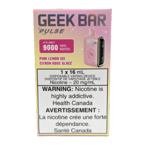 geek bar pulse 9000 disposable vape pink lemon ice