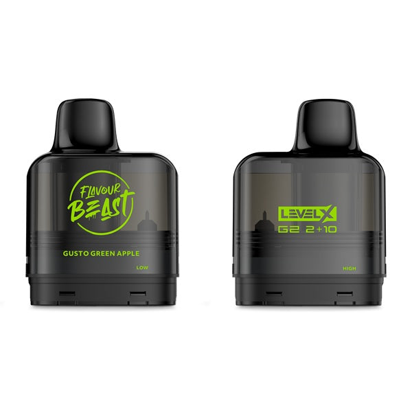 flavour beast level x g2 pod gusto green apple flavour beast level x g2 pod gusto green apple