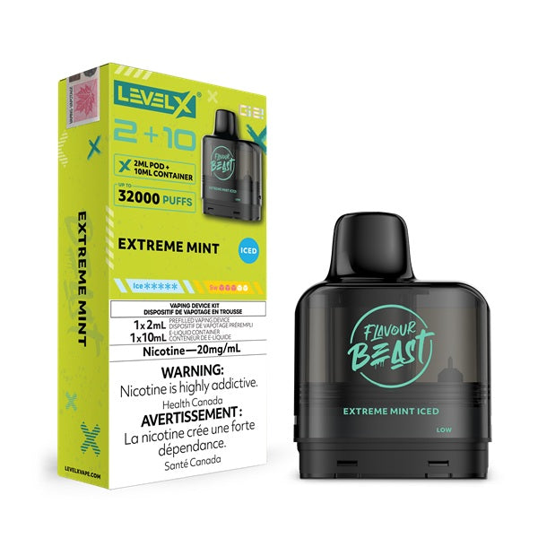 flavour beast level x g2 pod extreme mint iced flavour beast level x g2 pod extreme mint iced