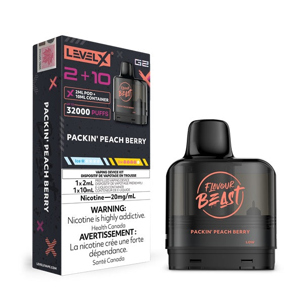flavour beast level x g2 pod packin' peach berry flavour beast level x g2 pod packin' peach berry