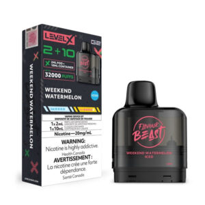 flavour beast level x g2 pod weekend watermelon iced
