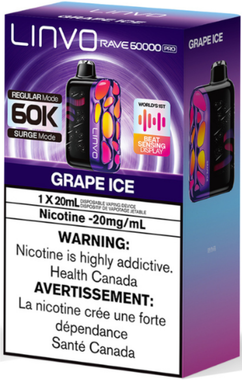 linvo rave 60000 pro disposable vape grape ice linvo rave 60000 pro disposable vape grape ice