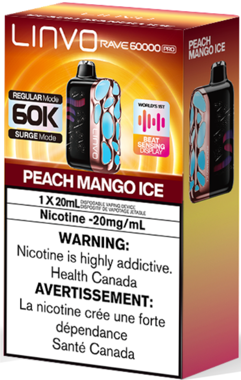 linvo rave 60000 pro disposable vape peach mango ice linvo rave 60000 pro disposable vape peach mango ice