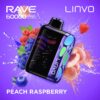 Linvo Rave 60000 Pro Disposable Vape - Peach Raspberry import placeholder for 9935536390457