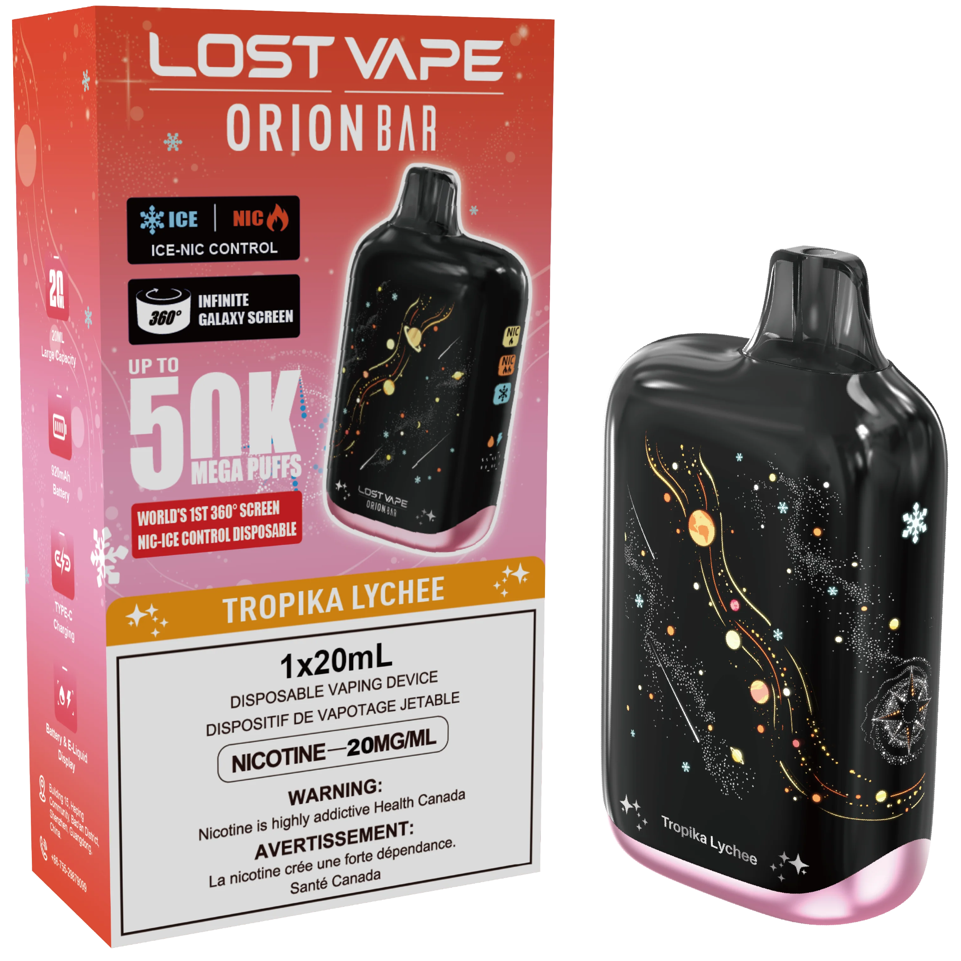 Lost Vape Orion Bar 50K Disposable Vape - Tropika Lychee import placeholder for 9844068057401