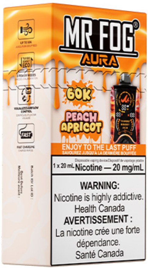mr fog aura 60k disposable vape peach apricot mr fog aura 60k disposable vape peach apricot