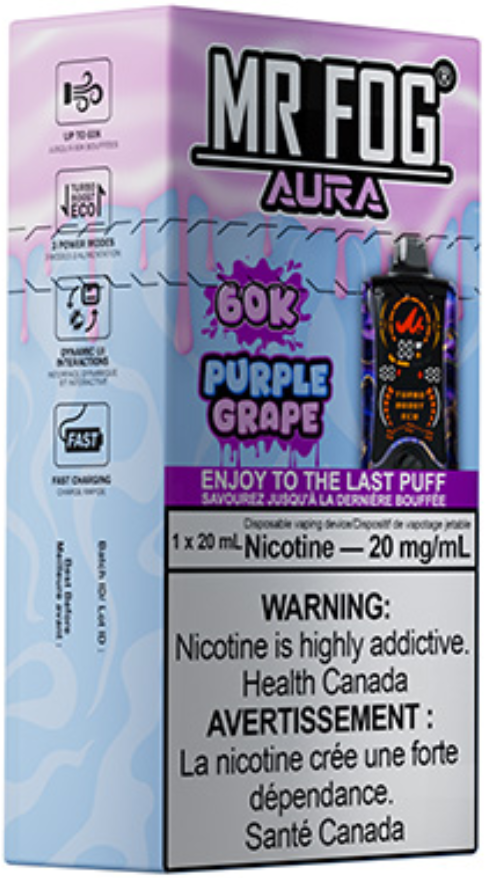 mr fog aura 60k disposable vape purple grape mr fog aura 60k disposable vape purple grape