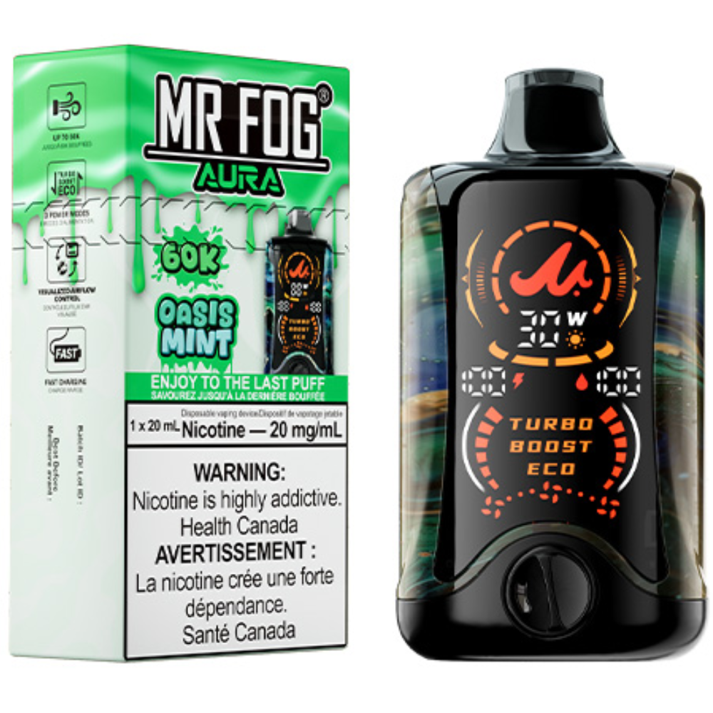 mr fog aura 60k disposable vape oasis mint mr fog aura 60k disposable vape oasis mint