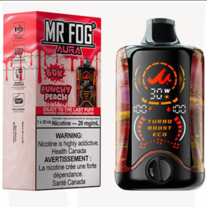 mr fog aura 60k disposable vape punchy peach
