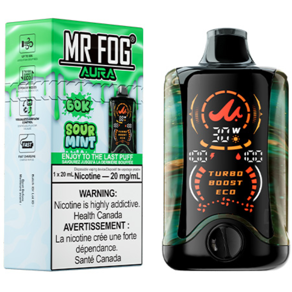 mr fog aura 60k disposable vape sour mint mr fog aura 60k disposable vape sour mint
