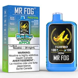 mr fog nova 36k disposable vape blue razz steezy apple