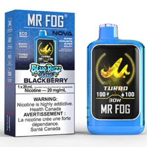 mr fog nova 36k disposable vape blue razz steezy blackberry