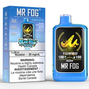 mr fog nova 36k disposable vape blue razz steezy ice