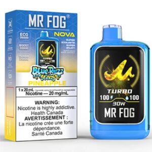 mr fog nova 36k disposable vape blue razz steezy pineapple