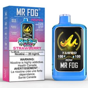 mr fog nova 36k disposable vape blue razz steezy strawberry