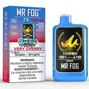 mr fog nova 36k disposable vape blue razz steezy very cherry