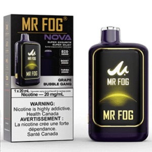 mr fog nova 36k disposable vape grape bubble gang