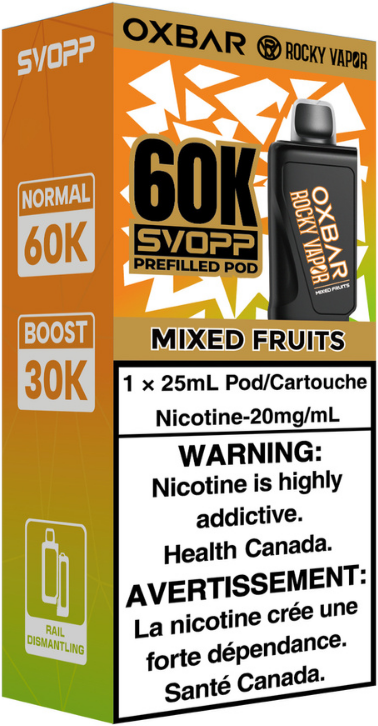 rocky vapor oxbar svopp 60k pod pack mixed fruits rocky vapor oxbar svopp 60k pod pack mixed fruits