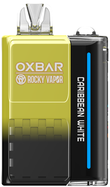 rocky vapor oxbar m20k disposable vape caribbean white rocky vapor oxbar m20k disposable vape caribbean white