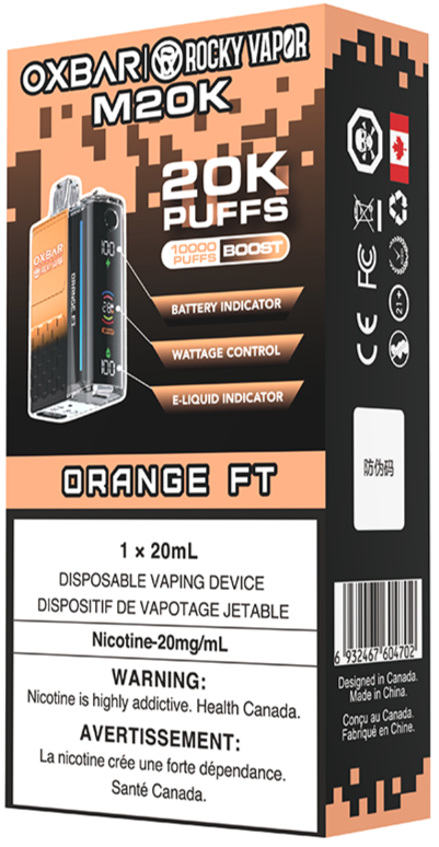 rocky vapor oxbar m20k disposable vape orange ft rocky vapor oxbar m20k disposable vape orange ft