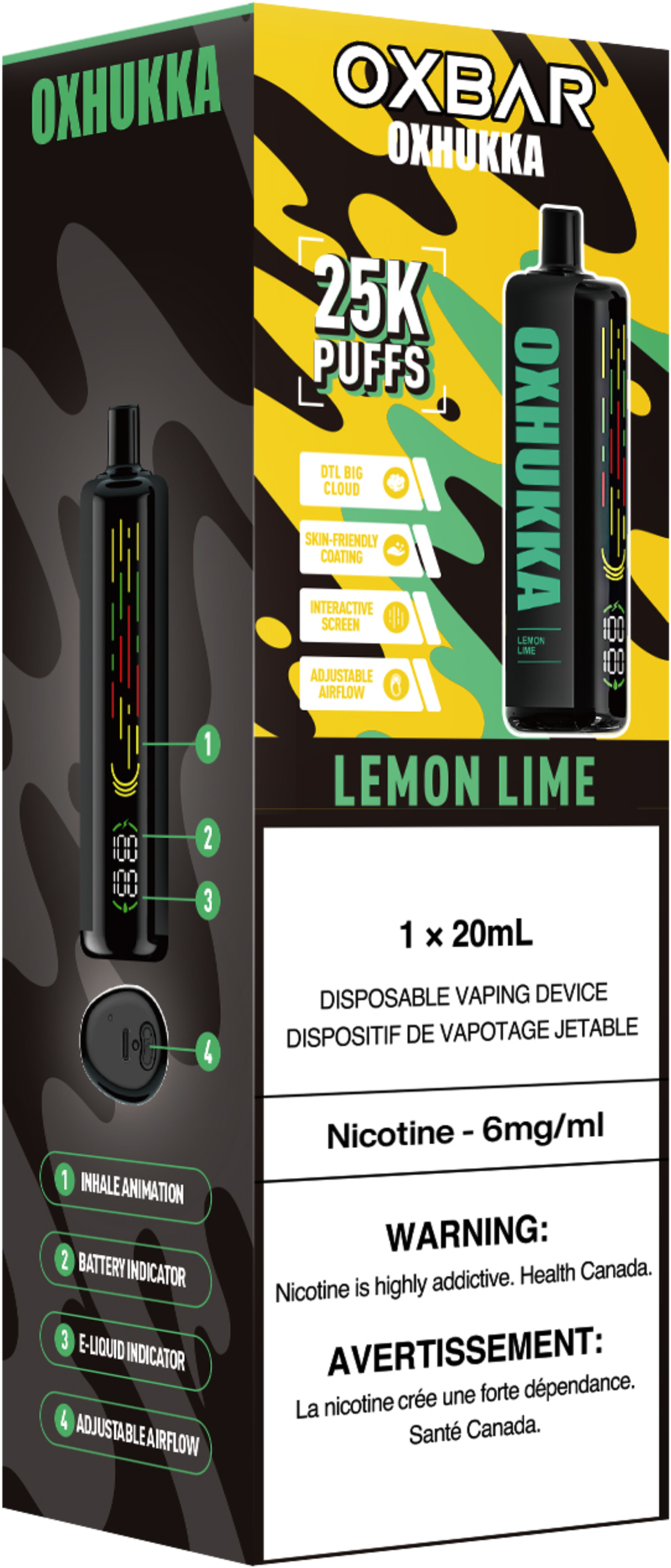 oxbar oxhukka disposable vape lemon lime oxbar oxhukka disposable vape lemon lime