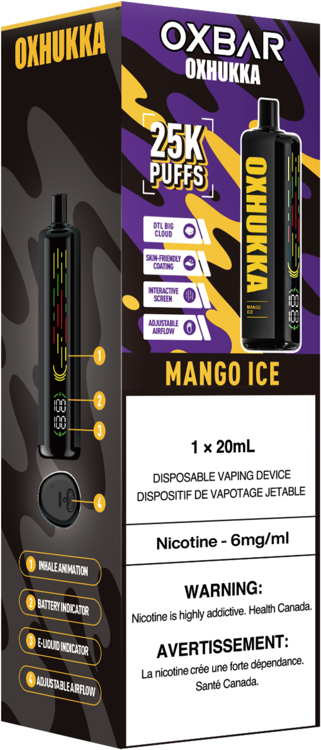 oxbar oxhukka disposable vape mango ice oxbar oxhukka disposable vape mango ice