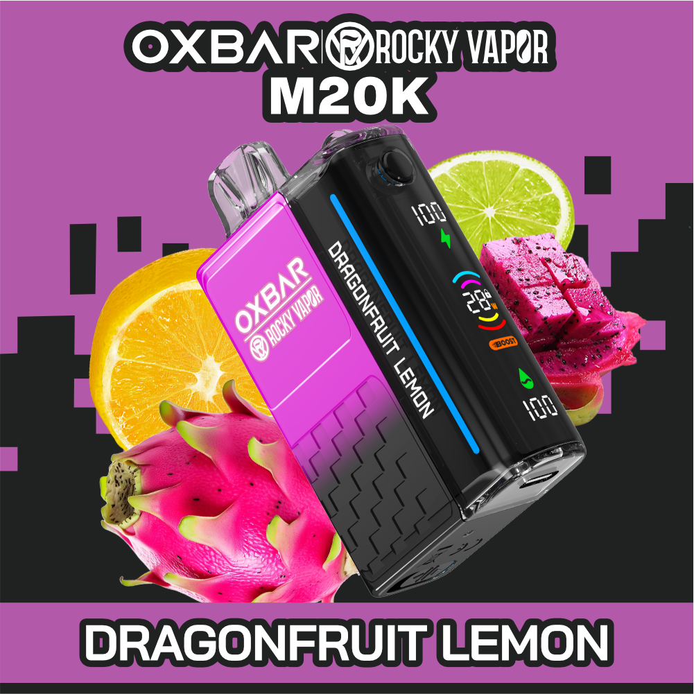rocky vapor oxbar m20k disposable vape dragonfruit lemon rocky vapor oxbar m20k disposable vape dragonfruit lemon