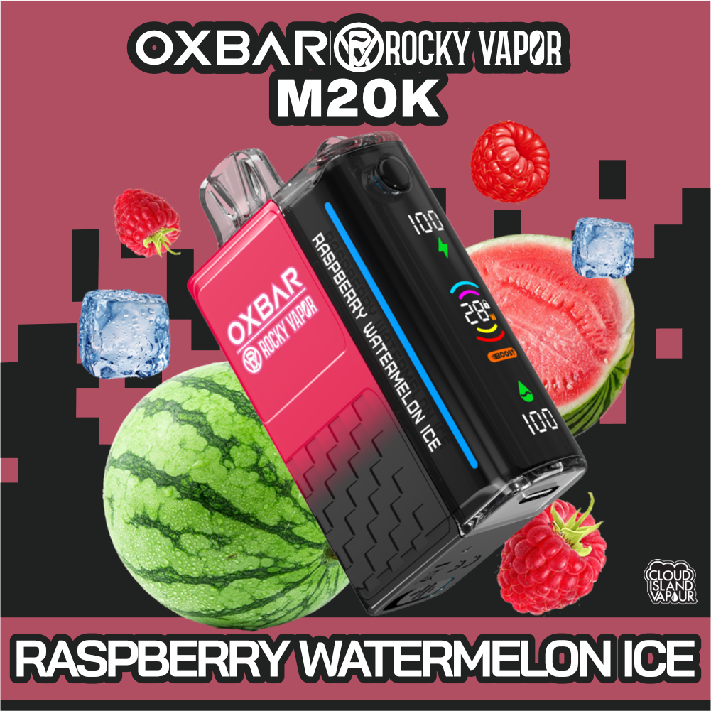 rocky vapor oxbar m20k disposable vape raspberry watermelon ice rocky vapor oxbar m20k disposable vape raspberry watermelon ice