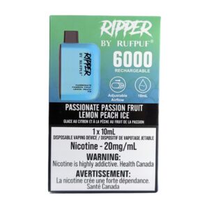 rufpuf ripper 6000 disposable passionate passion fruit lemon peach ice