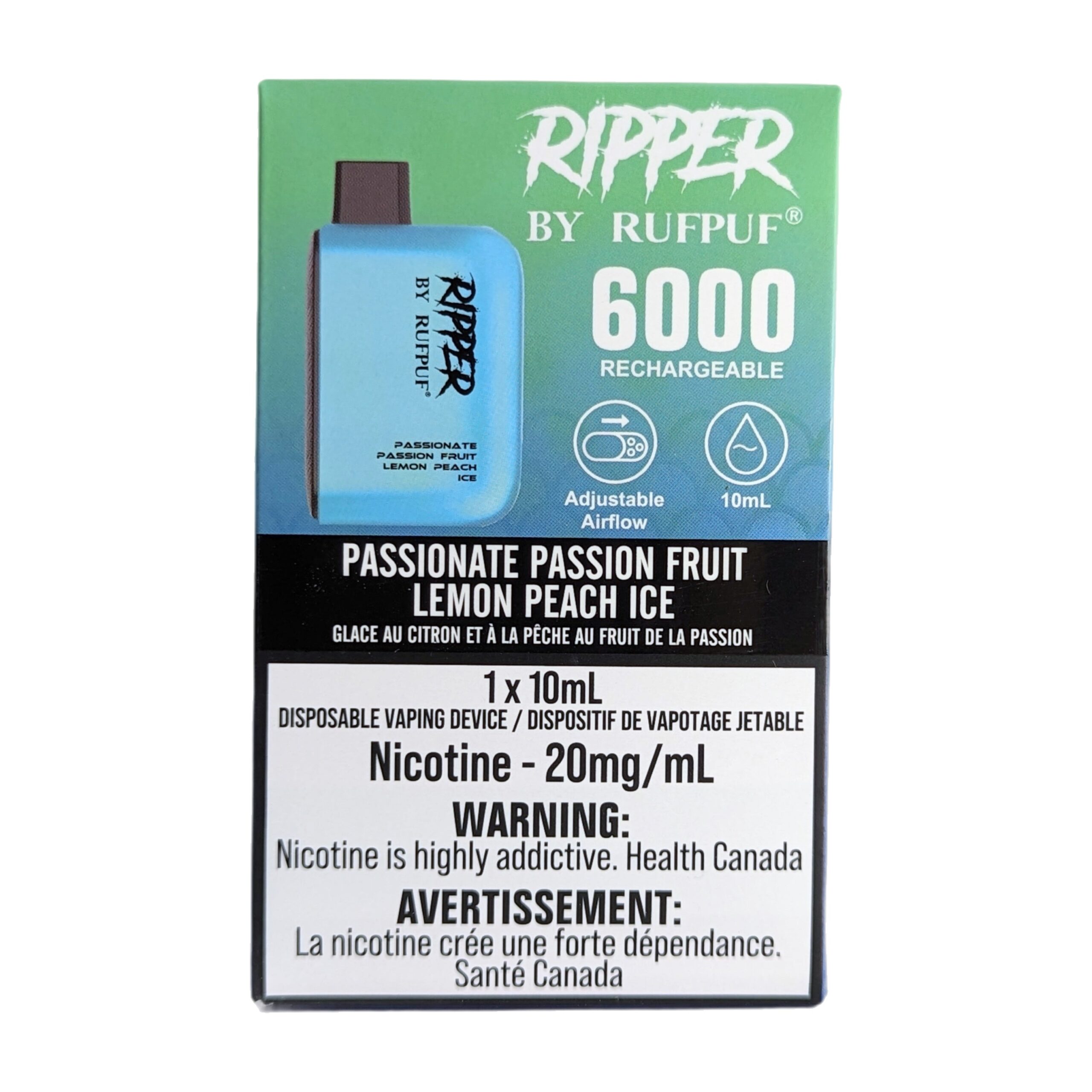 rufpuf ripper 6000 disposable passionate passion fruit lemon peach ice rufpuf ripper 6000 disposable passionate passion fruit lemon peach ice