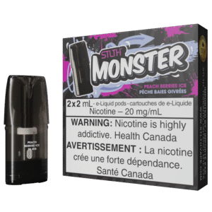 stlth monster pod pack peach berries ice