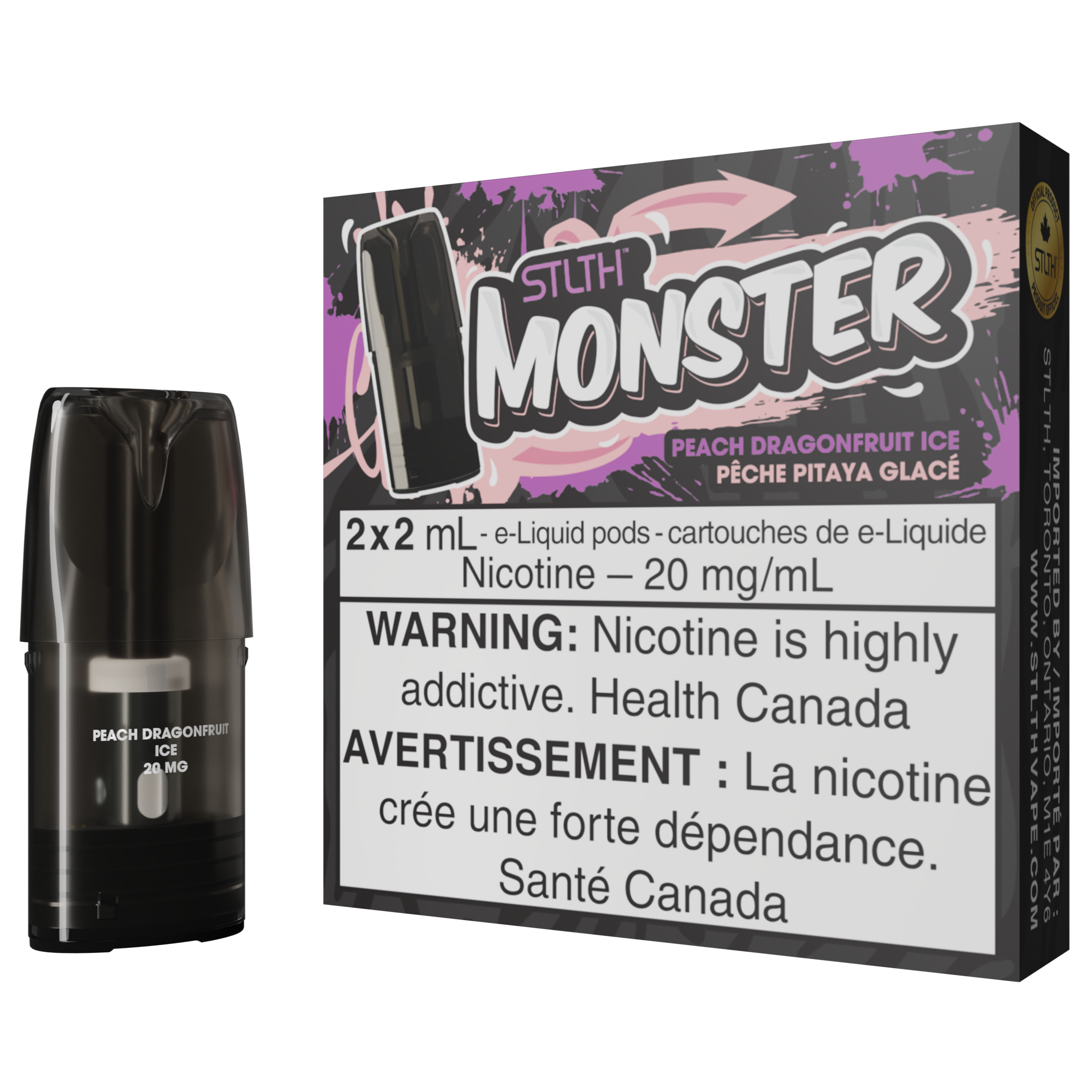 stlth monster pod pack peach dragonfruit ice stlth monster pod pack peach dragonfruit ice