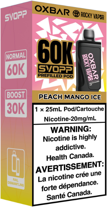 rocky vapor oxbar svopp 60k pod pack peach mango ice rocky vapor oxbar svopp 60k pod pack peach mango ice