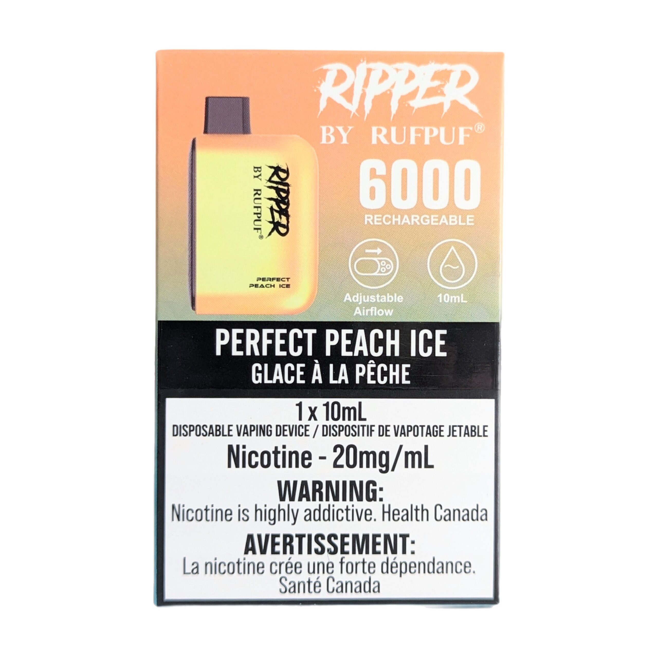 rufpuf ripper 6000 disposable perfect peach ice rufpuf ripper 6000 disposable perfect peach ice