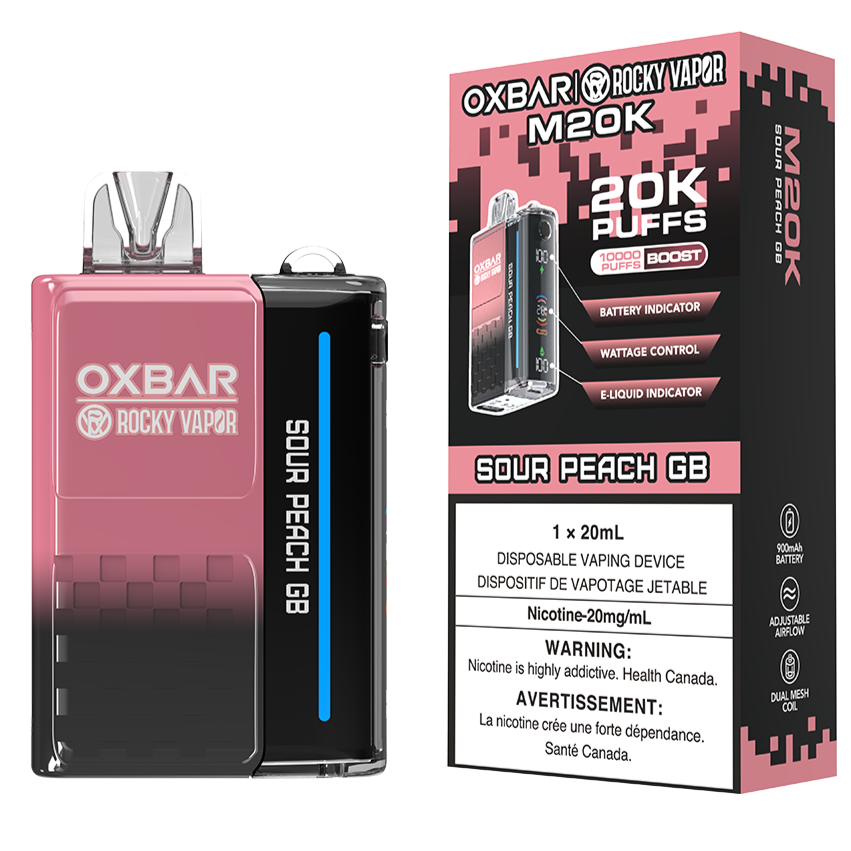 rocky vapor oxbar m20k disposable vape sour peach gb rocky vapor oxbar m20k disposable vape sour peach gb