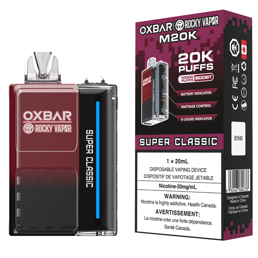 rocky vapor oxbar m20k disposable vape super classic rocky vapor oxbar m20k disposable vape super classic