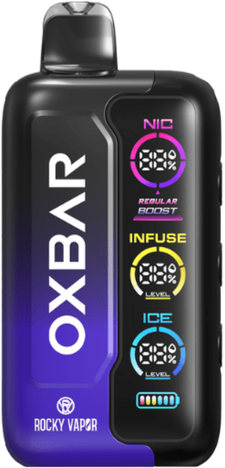 rocky vapor oxbar tri fusion disposable vape peach blueberry raspberry rocky vapor oxbar tri fusion disposable vape peach blueberry raspberry