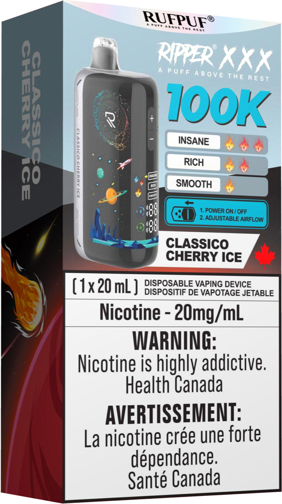 rufpuf ripper xxx 100k disposable vape classico cherry ice rufpuf ripper xxx 100k disposable vape classico cherry ice