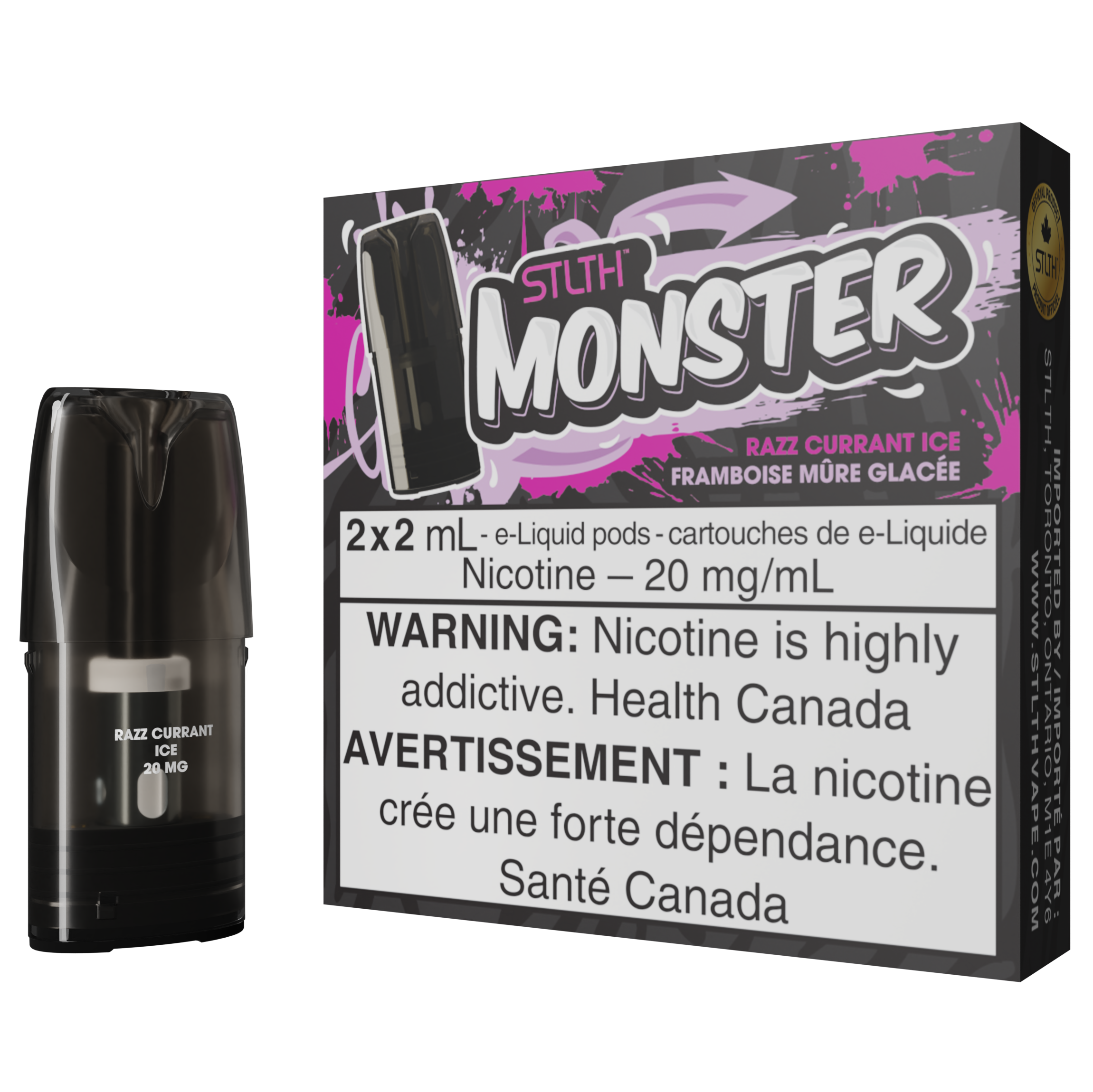 stlth monster pod pack razz currant ice stlth monster pod pack razz currant ice